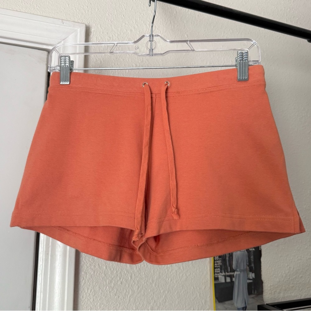 SMARTYPANTS! orange cotton soft knit high rise hot shorts sweats